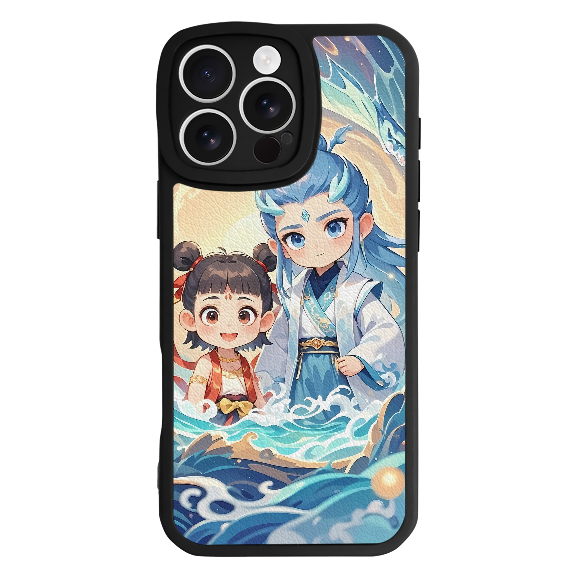 （画像用） Ne Zha 2 ナタ 魔童の大暴れ 【iPhone 16シリーズ対応】シリコンスマホケース（レザー調） 材質：シリコン